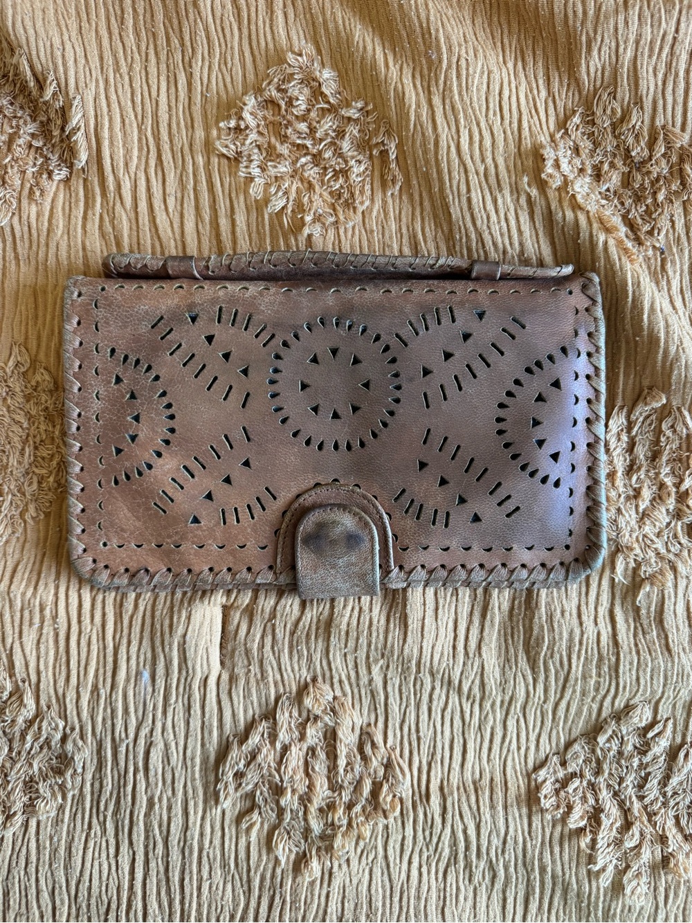 Cleobella Mexican Clutch Wallet - Cognac